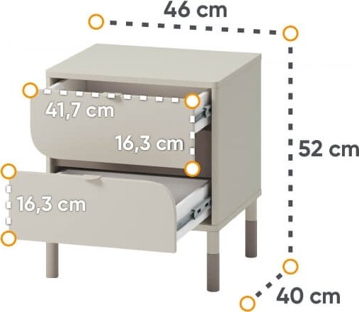 Harmony nachtkastje - Kashmir/truffel