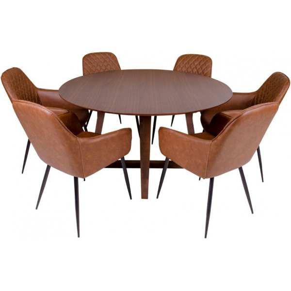 Table à manger Hellerup / Placage noyer - Ø137 Table à manger Hellerup / Placage noyer - Ø137