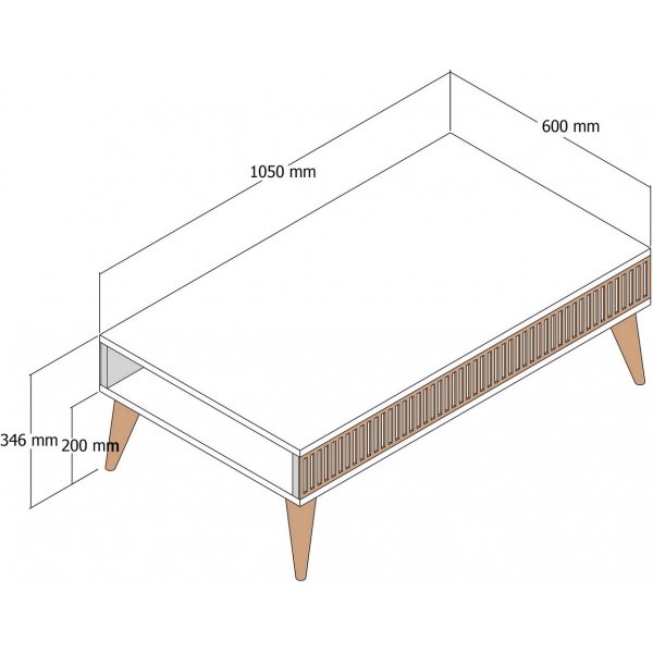 Milan soffbord 105 x 60 cm - Valnt