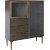 Vitrine Karmy H : 140 cm - Placage chne huil marron