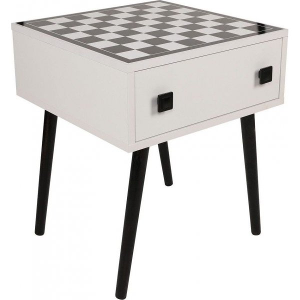 Chesso schaaktafel 50 x 50 cm - Wit/zwart Chesso schaaktafel 50 x 50 cm - Wit/zwart