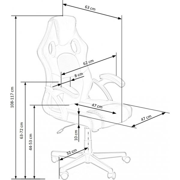Chaise de bureau Berkel - Noir/rouge Chaise de bureau Berkel - Noir/rouge