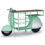 Klassisk Vespa bardisk 183 x 51 cm - Vit/grn