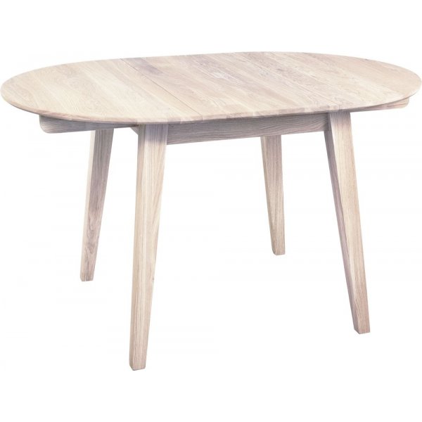 Table à manger Genova extensible 90-130x90 cm en chêne blanchi Table à manger Genova extensible 90-130x90 cm en chêne blanchi