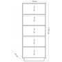 Lody bokhylla 70 cm - Tr