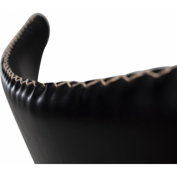 Chaise de salle à manger Dauphin - PU noir Chaise de salle à manger Dauphin - PU noir