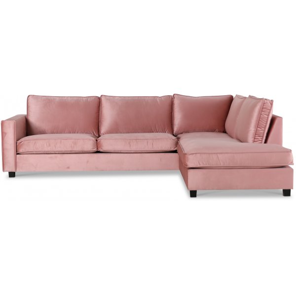 Brandy Loungesoffa ppetavslut hger - Rosa sammet
