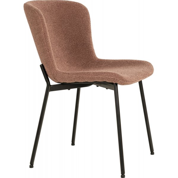 Chaise de salle à manger Maceda Boucle rouge rouille Chaise de salle à manger Maceda Boucle rouge rouille