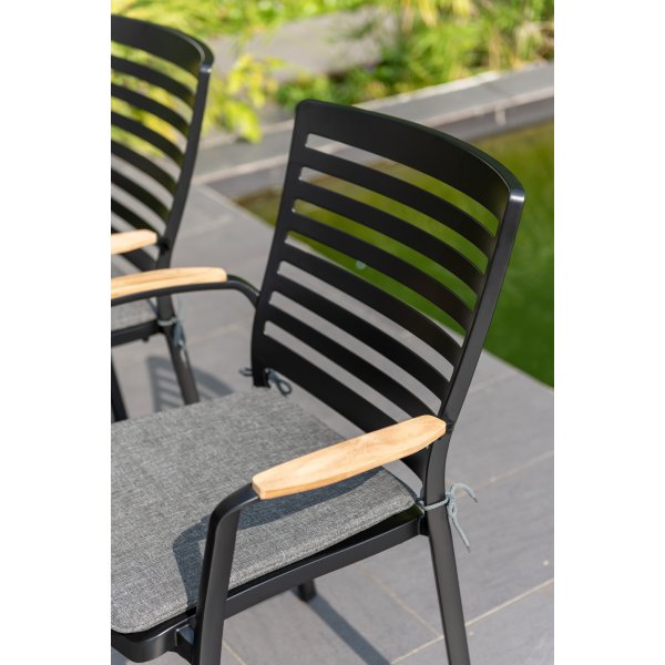 Portals eetgroep 1 - Zwart/teak Portals eetgroep 1 - Zwart/teak