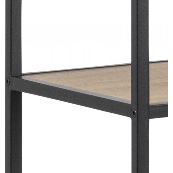 Bibliothque Seaford 135x185 cm - Chne/noir