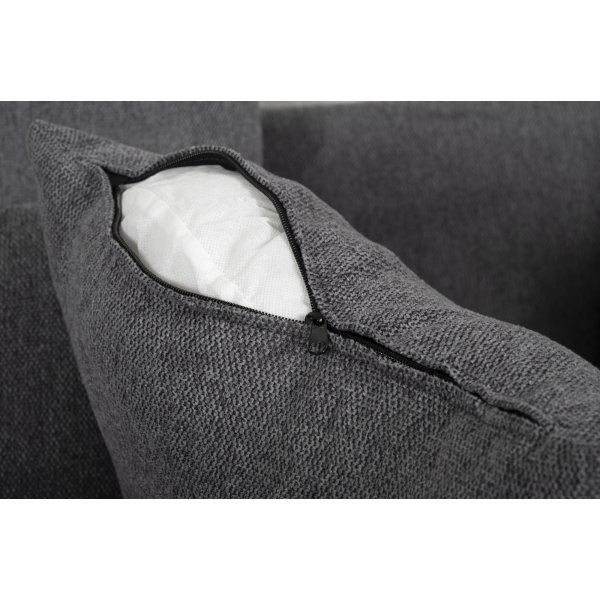 Canapé 4 places 270 cm tissu anthracite - Brandy + Nettoyage textile pour meubles Canapé 4 places 270 cm tissu anthracite - Brandy + Nettoyage textile pour meubles