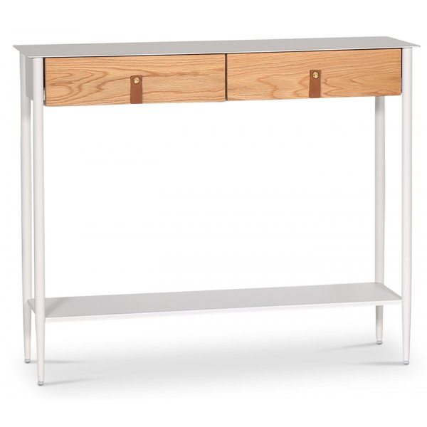 Flash konsolbord 100 x 31 cm - Vit/oljad ek Flash konsolbord 100 x 31 cm - Vit/oljad ek