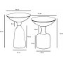 Chalice sidobord set 46/56 cm - Guld/svart