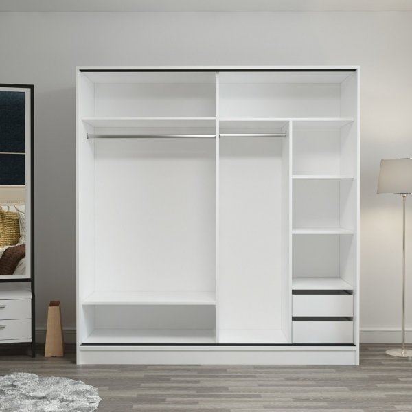 Armoire Kapusta 220x52x210 cm - Blanc