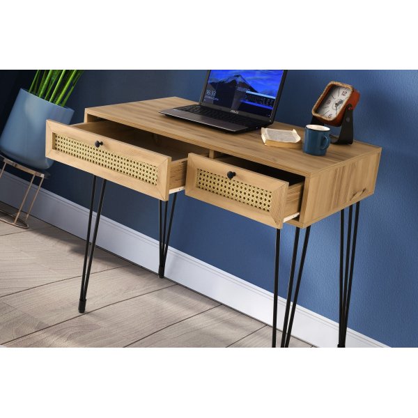 Sahra skrivbord 105x55 cm - Ek/svart Sahra skrivbord 105x55 cm - Ek/svart