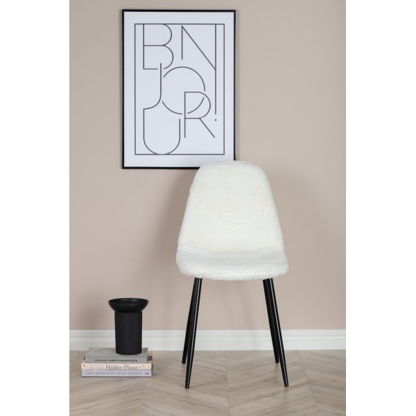 Chaise de salle à manger Bridge - Nounours blanc Chaise de salle à manger Bridge - Nounours blanc