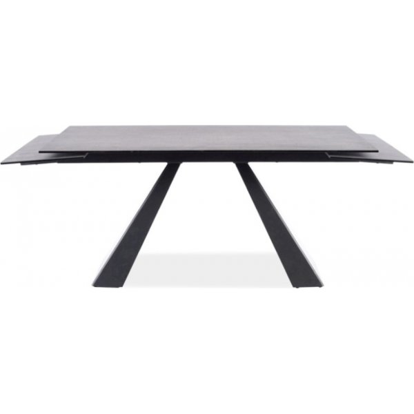 Table à manger Salvadore 120-180 x 80 cm - Gris/noir Table à manger Salvadore 120-180 x 80 cm - Gris/noir