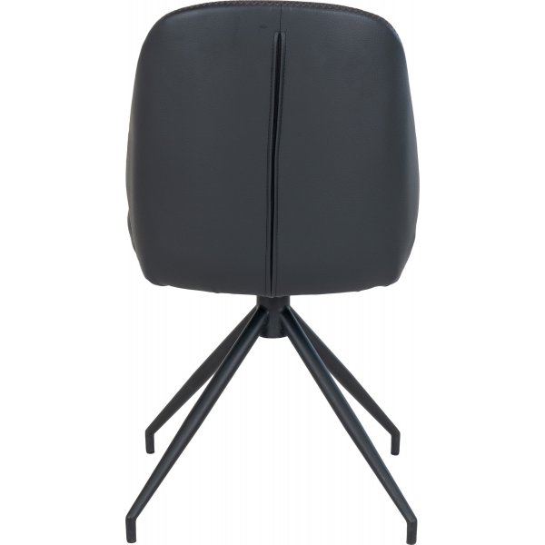 Chaise de salle  manger pivotante en PU noir