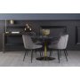 Plaza matgrupp, marmorbord med 4 st Theo sammetsstolar - Gr/Svart/Mssing