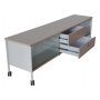 Mediabnk Alessi - 180 cm (ljus ek / vit)
