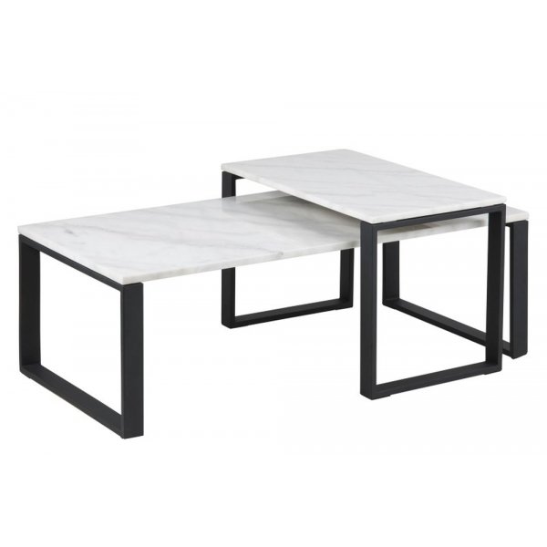 Katrine satsbord 115 x 69 cm - Marmor/svart