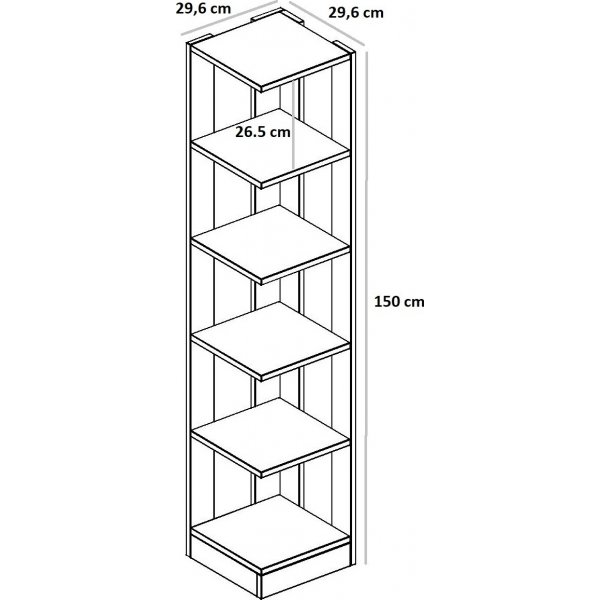 Bambu bokhylla - Antracit Bambu bokhylla - Antracit