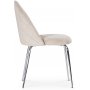 Plaza matgrupp, marmorbord med 4 st Plaza sammetsstolar - Beige/Gr/Krom