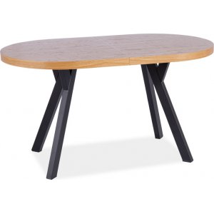 Domingo eettafel 140-272 cm - Eiken/zwart