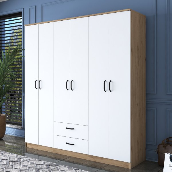 Armoire Baden 15 - Noyer/blanc Armoire Baden 15 - Noyer/blanc