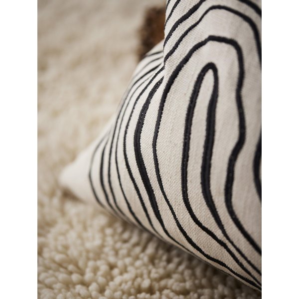 Curve kuddfodral 45 x 45 cm - Svart/vit Curve kuddfodral 45 x 45 cm - Svart/vit