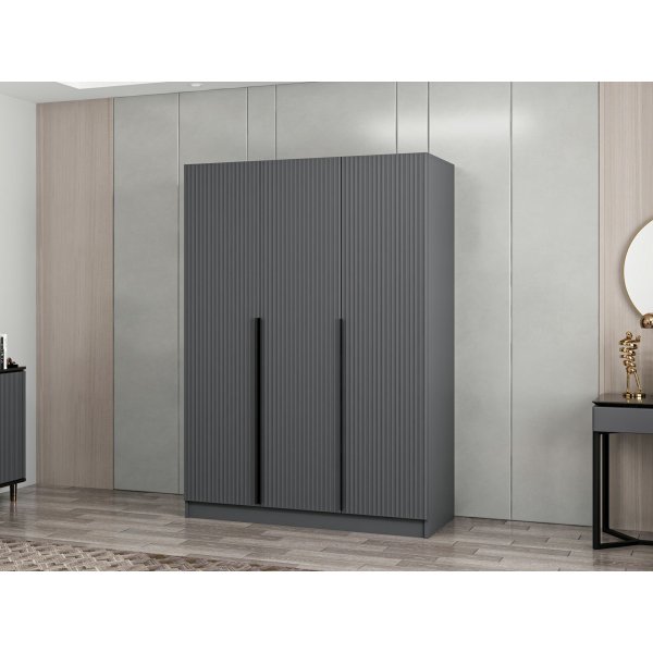 Cikani kledingkast 135x52x210 cm - Antraciet Cikani kledingkast 135x52x210 cm - Antraciet