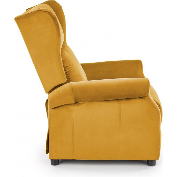 Reclinerfåtölj i gul sammet Reclinerfåtölj i gul sammet