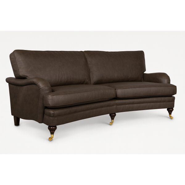 Soffa Howard London Premium 225 cm - Mörk gråbrun (läderimitaion) Soffa Howard London Premium 225 cm - Mörk gråbrun (läderimitaion)