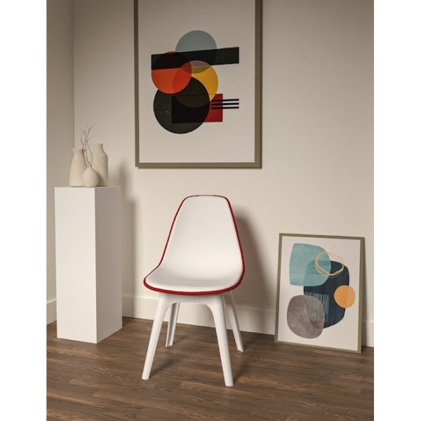 Chaise de salle à manger Eos 2-pack - Rouge/blanc Chaise de salle à manger Eos 2-pack - Rouge/blanc