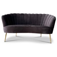 Snäckan 2-sits soffa - Brun sammet / Mässing Snäckan 2-sits soffa - Brun sammet / Mässing
