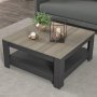 Table basse Grado 89 x 89 cm - Gris fonc/chne