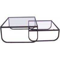 Korsbacken soffbord - Svart/glas Korsbacken soffbord - Svart/glas