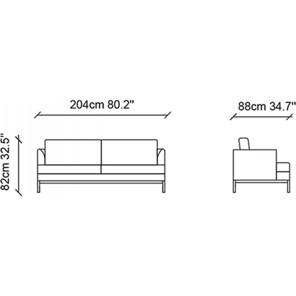 Pearl 3-sits soffa - Cream