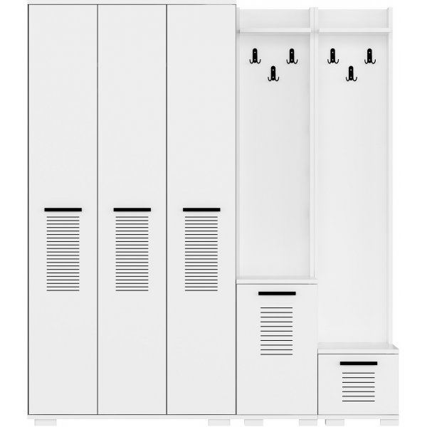 Asimo kleerhanger 160 x 45 x 183 cm - Wit