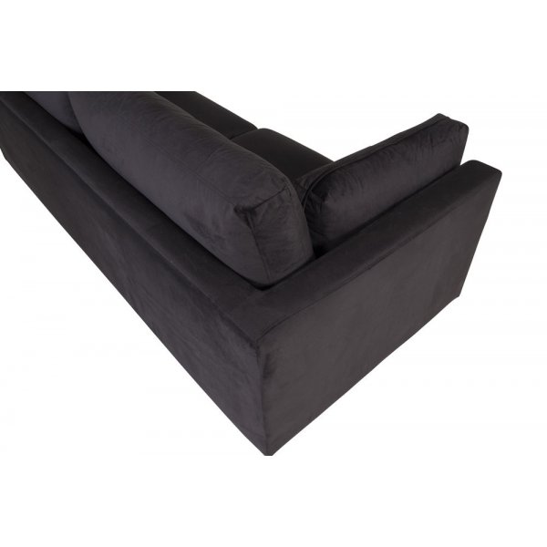 Savanna 3-sits soffa - Svart sammet Savanna 3-sits soffa - Svart sammet