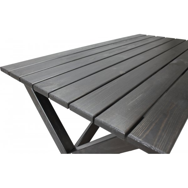 Table de groupe d'extrieur Scottsdale 190 cm avec 2 bancs - Noir