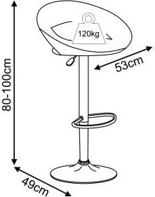 Barstol svart hj och snkbar