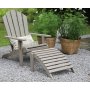 Salt dckstol med fotpall - Gr teak