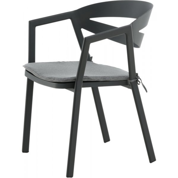 Slit matstol - Svart/Gr