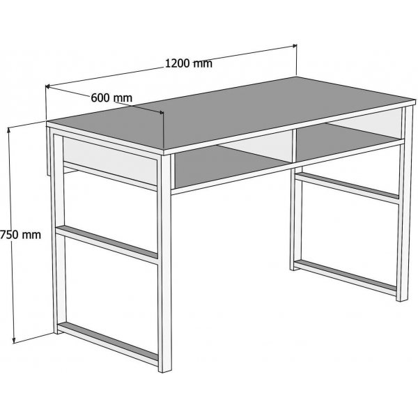 Nove skrivbord 120x60 cm - Valnöt Nove skrivbord 120x60 cm - Valnöt