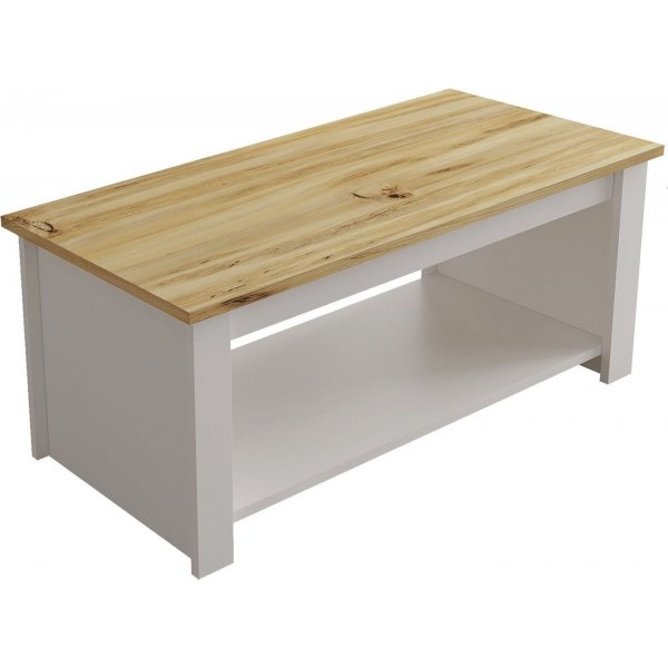 Luvio soffbord 14, 100x50 cm - Ek/vit Luvio soffbord 14, 100x50 cm - Ek/vit