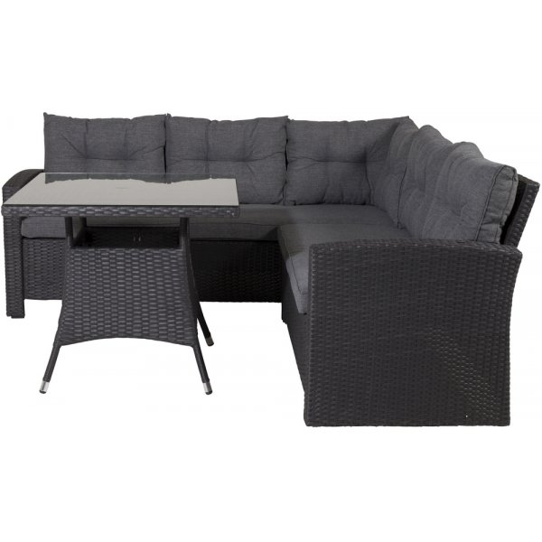 Groupe de canapés d\\\'angle Watford - Noir/gris Groupe de canapés d\\\'angle Watford - Noir/gris