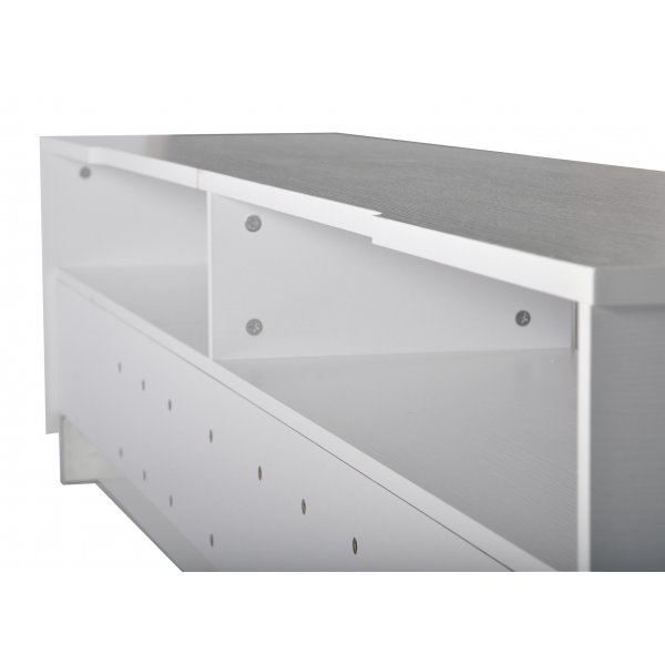 Decibel TV-b�nk 200 med sockel - Vit H�gblank