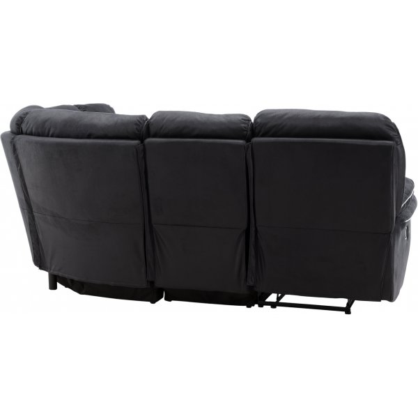 Canapé inclinable d\\\'angle Saranda - Noir Canapé inclinable d\\\'angle Saranda - Noir