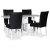 Sandhamn matgrupp; Klaffbord med 4 st Crocket stolar i svart PU